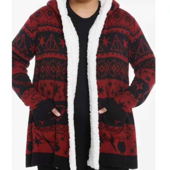 Warner Bros. Sweaters - Harry Potter Sherpa Open Cardigan